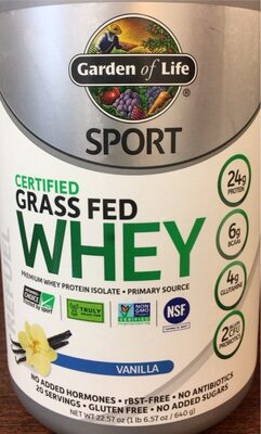 Sport Certified Grass Fed Whey Vanilla