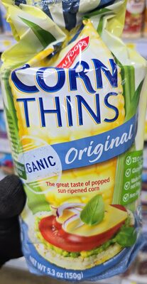 Organic original popped corn cakes