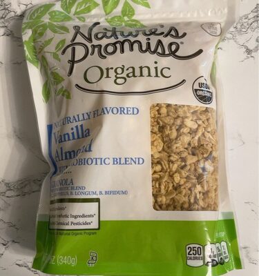 Naturally flavored vanilla almond with probiotic blend granola
