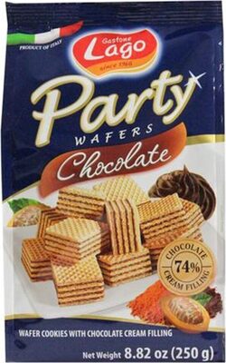 Party wafers chocolate cream filling