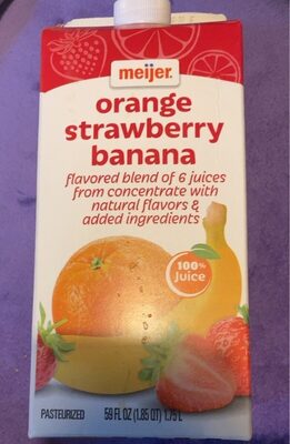 Orange Strawberry Banana 100% Juice