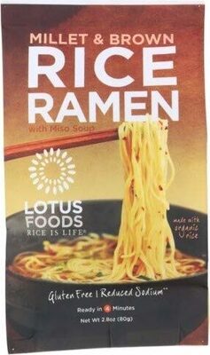 Millet brown rice ramen with miso soup