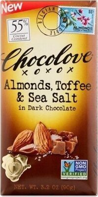 Almonds, Toffee & Sea Salt In Dark Chocolate