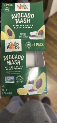 AVOCADO MASH WITH SEA SALT & BLACK PEPPER