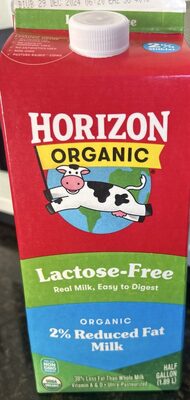 Organic 2% reduced fat milk
