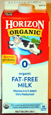 Organic fat-free milk