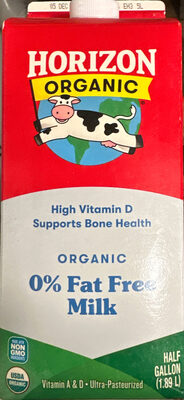 Horizon Organic 0% fat-free milk