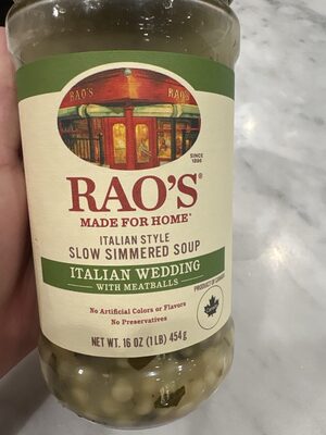 Italian wedding style with meatballs slow simmered soup