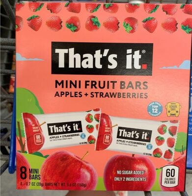 Mini fruit bars apple + strawberry