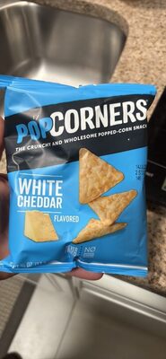 White Cheddar flavored popped-corn snack