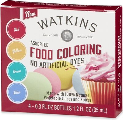 Assorted food coloring