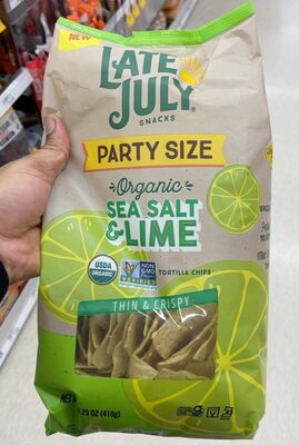 Organic Sea Salt & Lime Restaurant Style Tortilla Chips