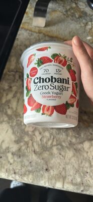 Chobani. Zero sugar Greek yogurt strawberry