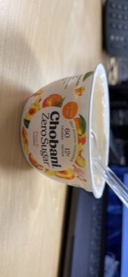 Chobani Zero Sugar peach flavored