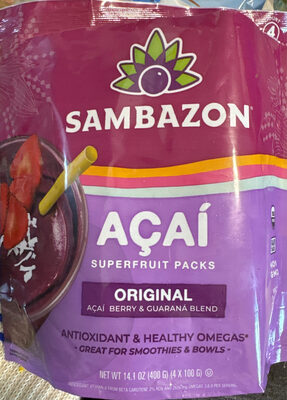 Original blend acai berry guarana superfruit packs, original blend