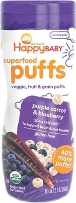 Organic superfood puffs purple carrot blueberry