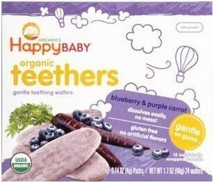 Happy Baby organic teether blueberry and purple carrot