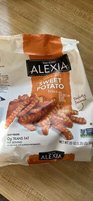 crinkle cut SWEET POTATO fries with SEA SALT and BLACK PEPPER