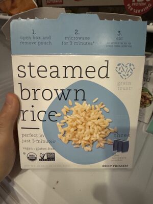 steamed brown rice