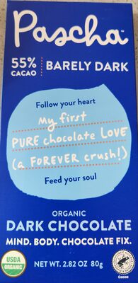 Organic Dark Chocolate 55% Cacao