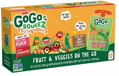Variety Pack (Pedal Pedal Peach / Speedy Strawberry) Fruit & Veggies On The Go