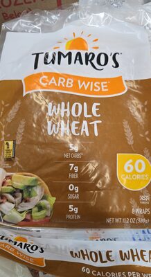 Tumaro's, Whole Wheat Low-In-Carb Warps