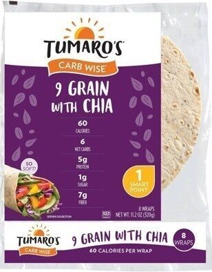 Tumaro's wraps low-in-carb grain with chia