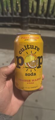 culture pop soda orange mango & lime