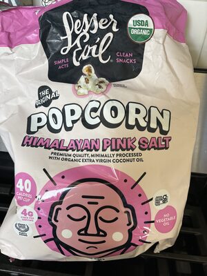 Organic Popcorn, Himalayan Pink Salt
