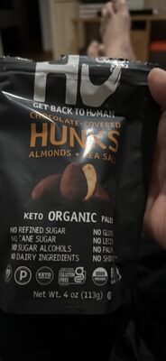 CHOCOLATE-COVERED HUNKS ALMONDS + SEA SALT