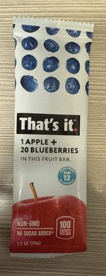 Apple + Blueberry Fruit Bar
