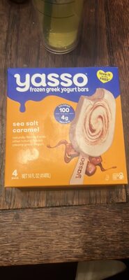 sea salt caramel frozen greek yogurt bars