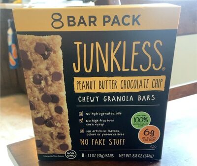 Peanut Butter Chocolate Chip Chewy Granola Bars