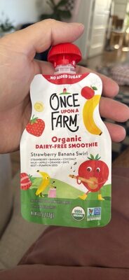 Organic Dairy-Free Smoothie Strawberry Banana Swirl