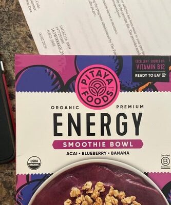 Energy Smoothie Bowl W/ Granola
