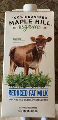 Daffodil 100% grassfed reduced fat milk, daffodil