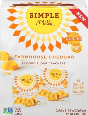 Farmhouse cheddar almond flour crackers