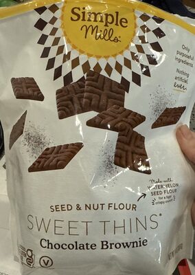 Simple Mills, Sweet Thins Chocolate Brownie