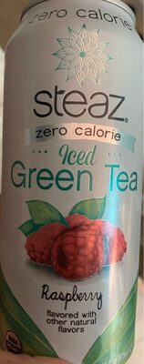 Zero calorie raspberry iced green tea