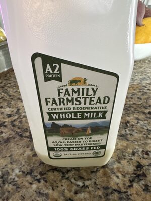 Organic whole Grass-fed A2 Milk