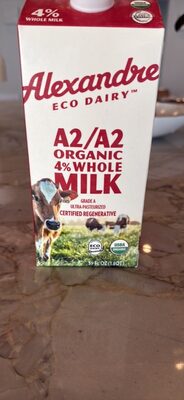 A2/A2 Organic 4% Whole Milk