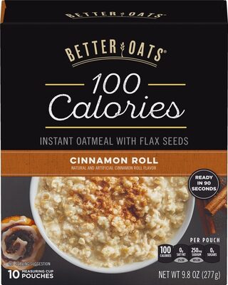 100 calories instant oatmeal cinnamon roll