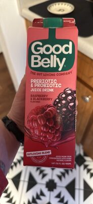 PREBIOTIC & PROBIOTIC JUICE DRINK RASPBERRY & BLACKBERRY FLAVORED