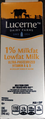 1% Milkfat Lowfat Milk