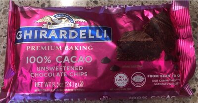 100% cacao unsweetened chocolate chips