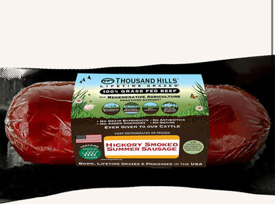 100% Grass-fed Hickory Smoked Summer Sausage