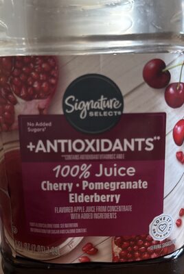 100% Juice Cherry Pomegranate Elderberry Flavored Apple Juice from Concentrate