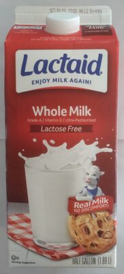 100% Lactose Free Whole Milk