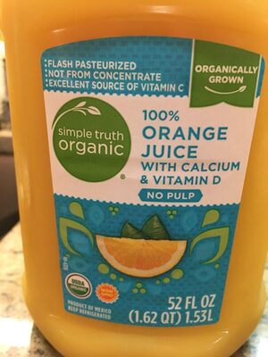 100% orange juice with calcium & vitamin d