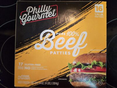 100% pure beef patties